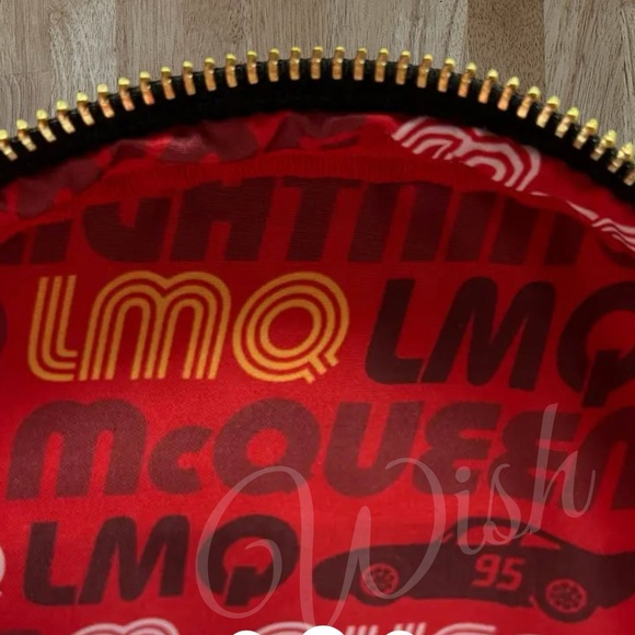 Pixar Cars Lighting McQueen Metallic Disney LoungeFly backpack - limited edition - Picture 5 of 9